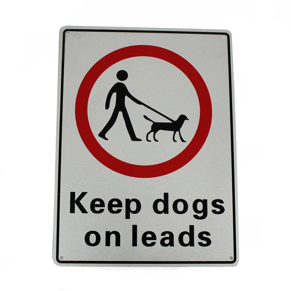 Warning Notice Keep Dogs On Lead Safety Sign 300*200mm Pet Beach Safety Garden