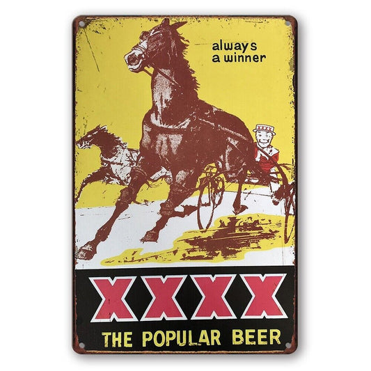 Tin Sign Beer Xxxx Always Winner Castlemaine Rustic Look Decorative Wall Art