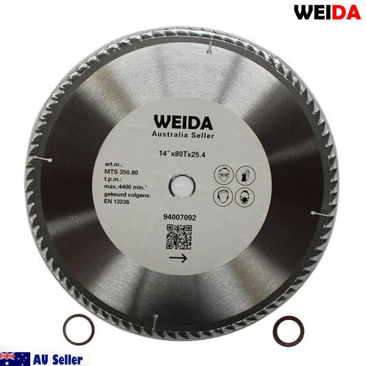 350mm Wood Circular Saw Blade Cutting Disc 14'' 80t Bore 25.4/22.23mm K 3.5mm
