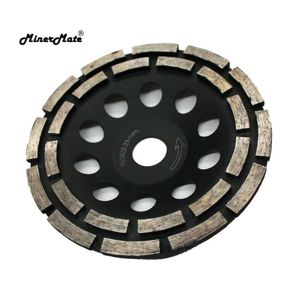 150mm Diamond Grinder Wheel Disc Grinding 2 Row 24 Seg 65mn Stone Brick Concrete