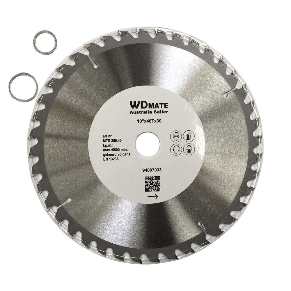 250mm 40t Tct Wood Cutting Circular Saw Blade Disc 1.8 30 /25.4 Wheel Timber Atb