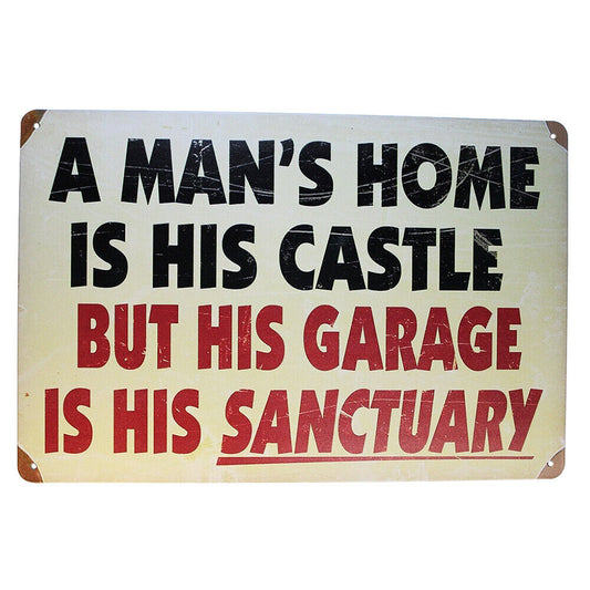 Tin Sign Sanctuary Castle Sprint Drink Bar Whisky Rustic Look