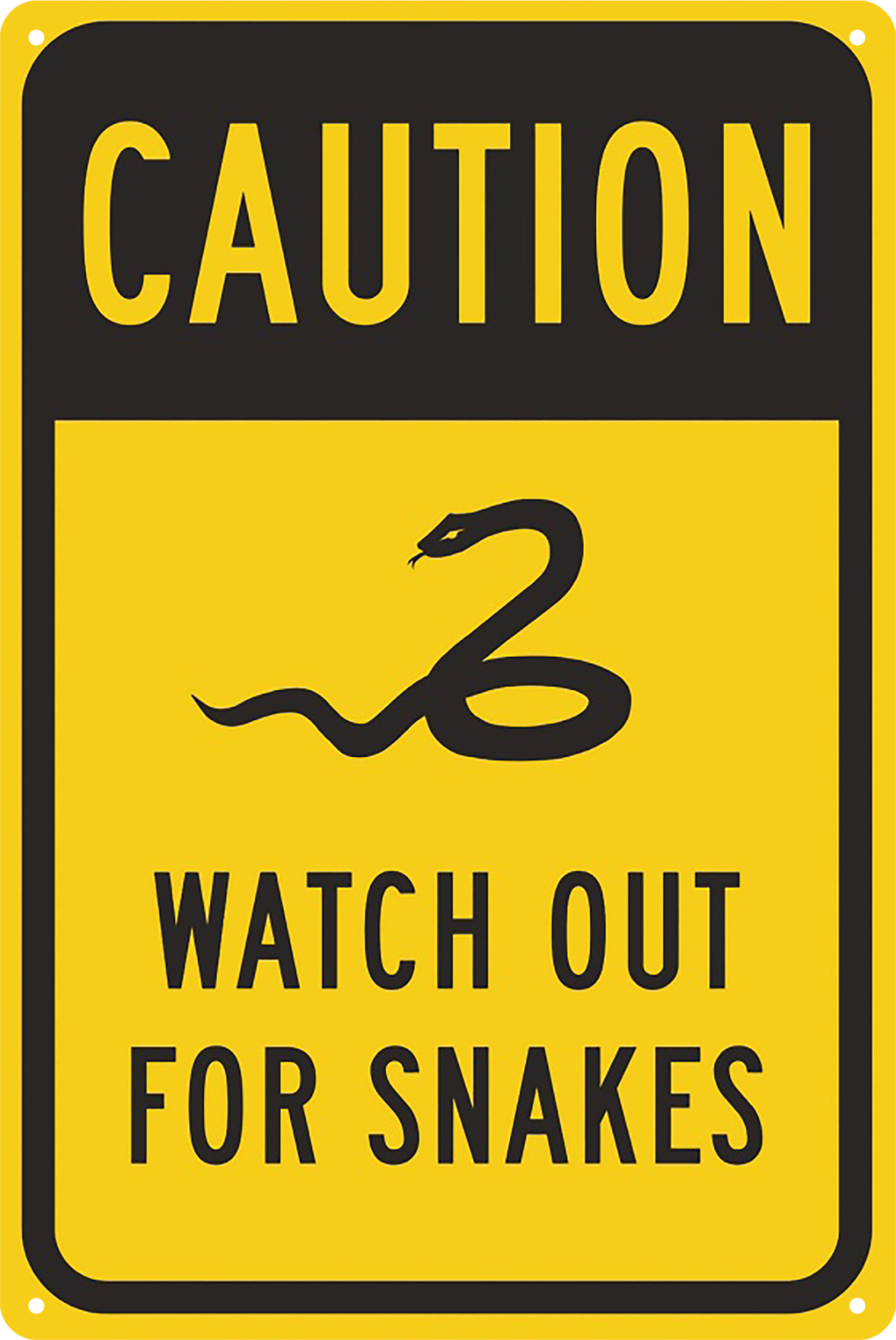 Caution Watch Out For Snakes Dangerous Tin Sign Retro 20x30cm