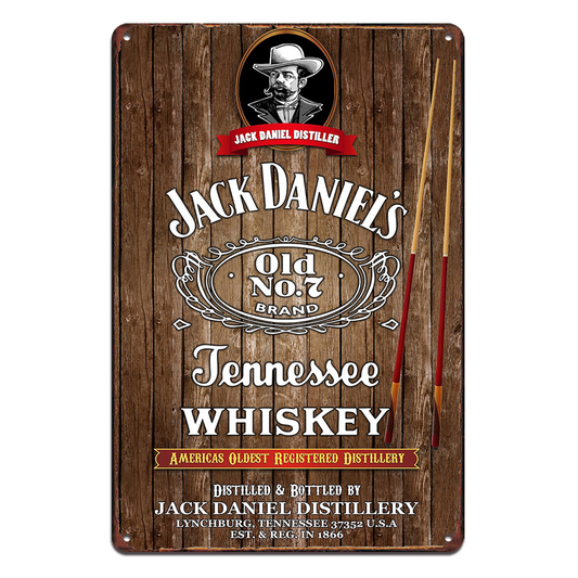 Jack Daniel's Jennessee Whiskey Drink Tin Metal Sign Vintage Man Cave