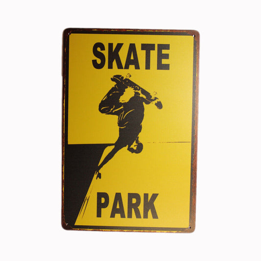 Tin Sign Skate Park  Sprint Drink Bar Whisky Rustic Look