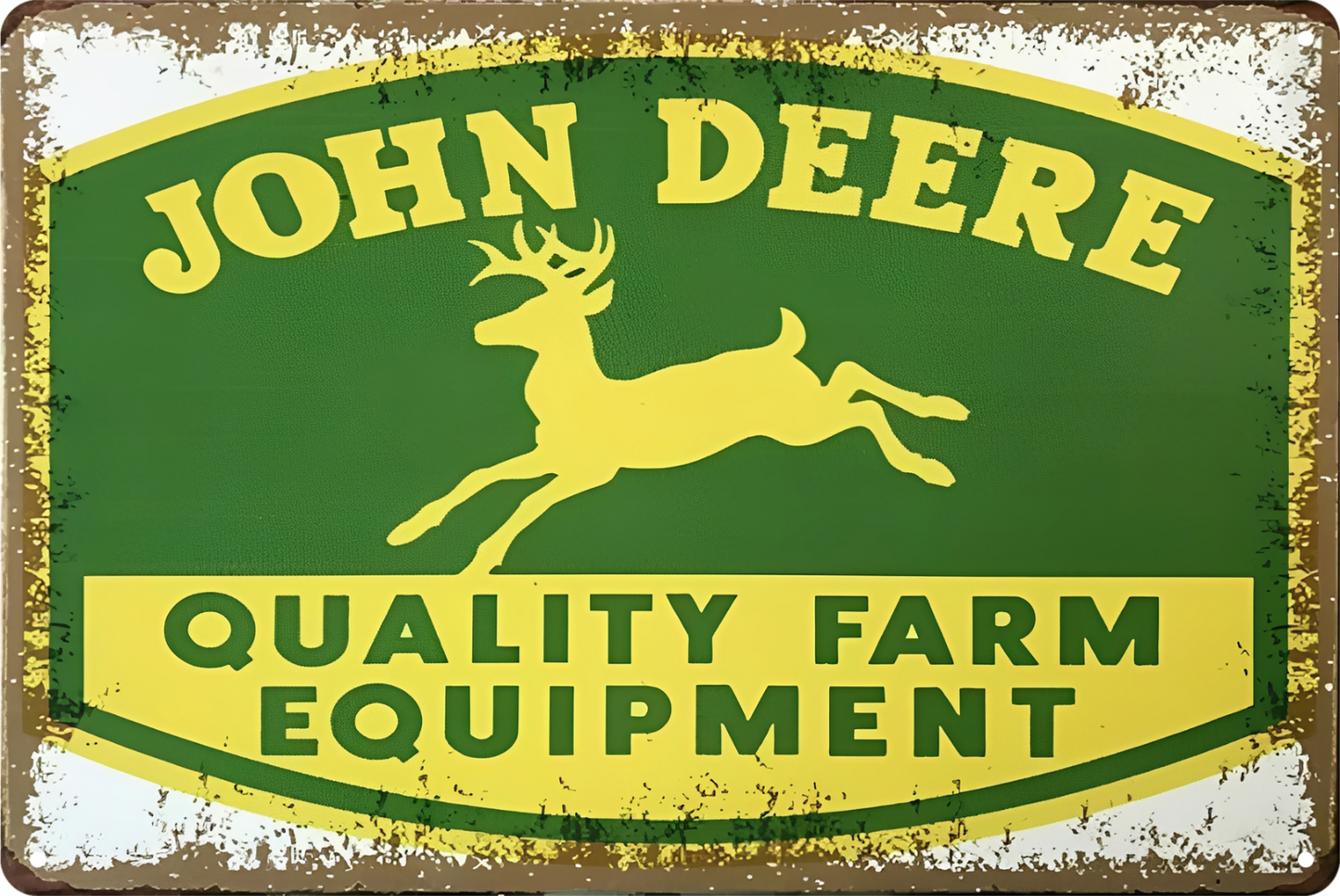 John Deere Farm Equipment Tin Sign Rustic Look  Retro 20x30cm