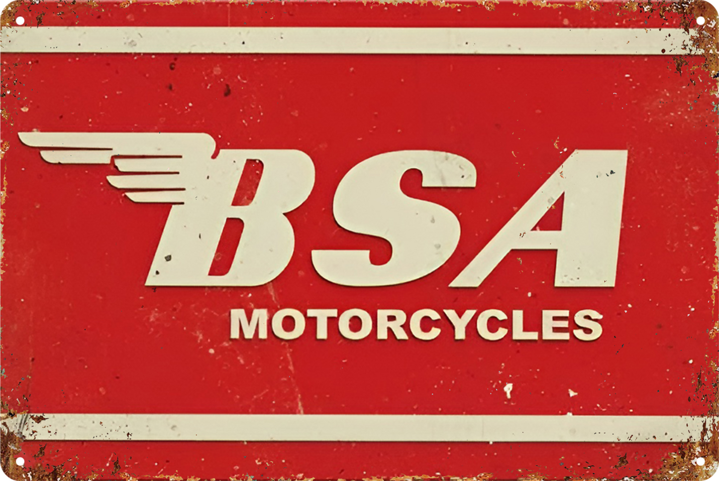 Bsa Motorcycles Tin Sign Rustic Look Vintage Retro 20x30cm