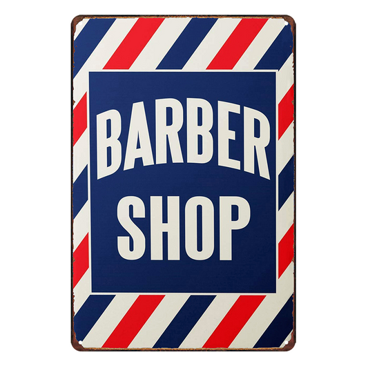 Barber Shop Rustic Metal Sign Vintage Tin Decorative Bar