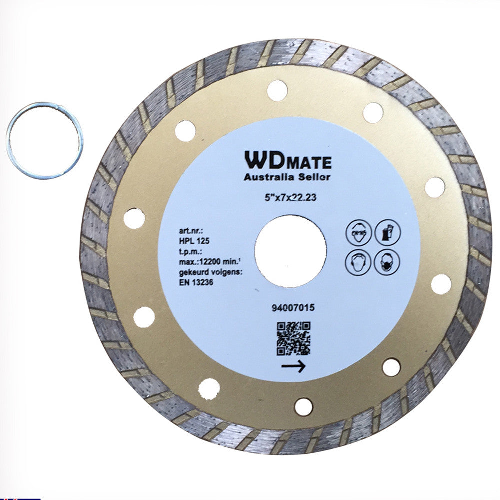 125mm Diamond Cutting Disc 5″ Dry Wet Turbo Circular Saw Blade 22.23 /20mm Tile