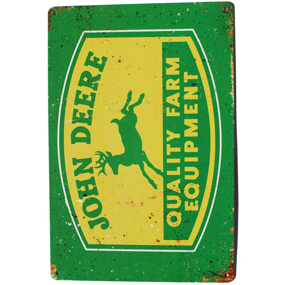 Tin Sign John Deere Quality Farm Equipment Metal 300x200mm Automatic