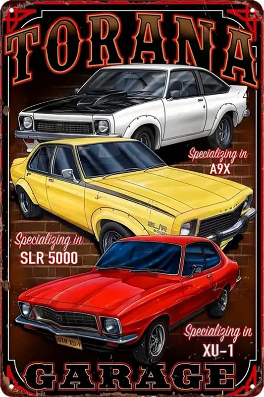 Torana Holden Slr 5000 A9x Garage Tin Metal Sign Rustic Look Vintage