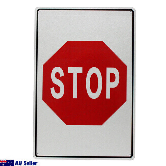 Warning Stop Allowed Sign Traffic Stopping 200x300mm Metal Al Waterproof