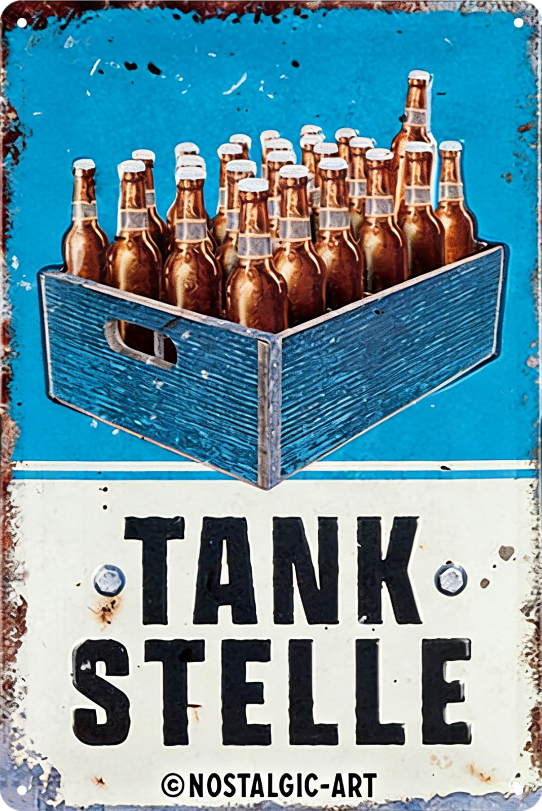 Tank Stelle  Beer Tin Sign Bier Drink Rustic Look  Retro 20x30cm