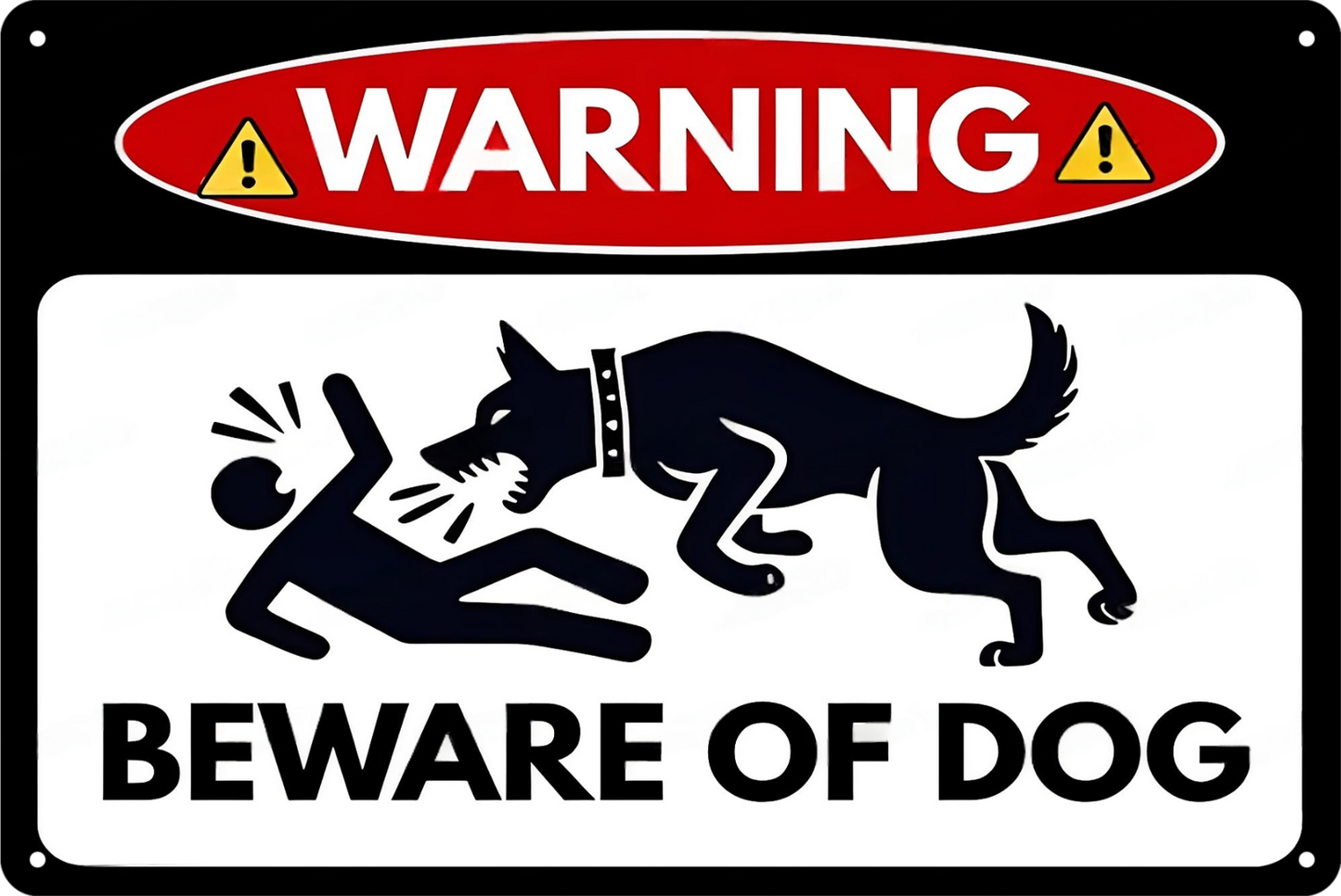 Warning Beware Of Dog Tin Sign Rustic Vintage Retro 20x30cm
