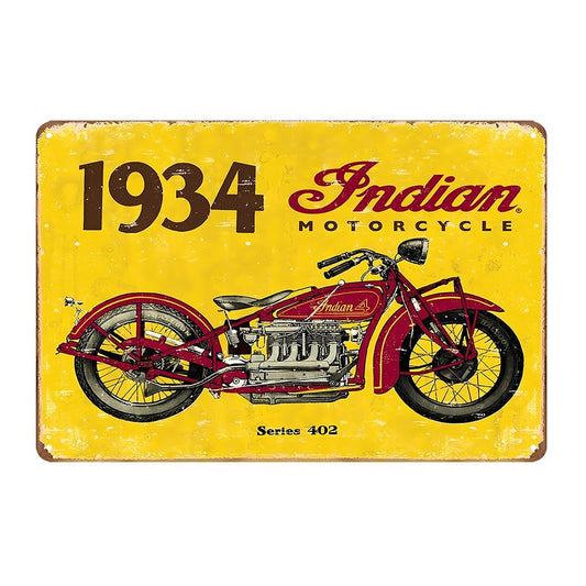 Indian Motorcycle Series 402 1934 Classical Tin Sign Vintage