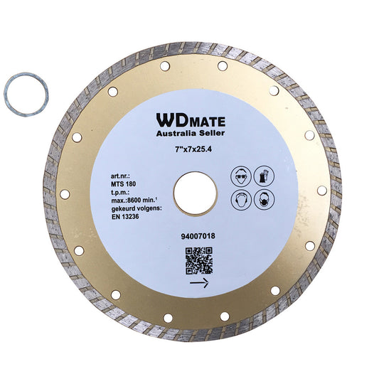 180mm Diamond Turbo Dry Wet Circular Saw Disc Cutting Blade 7*2.4mm 7″ 25.4mm
