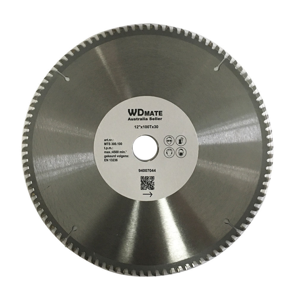 Cutting Disc 12″ 300mm 100t Circular Saw Blade 2mm30/25.4 Tcg Aluminum Plastic