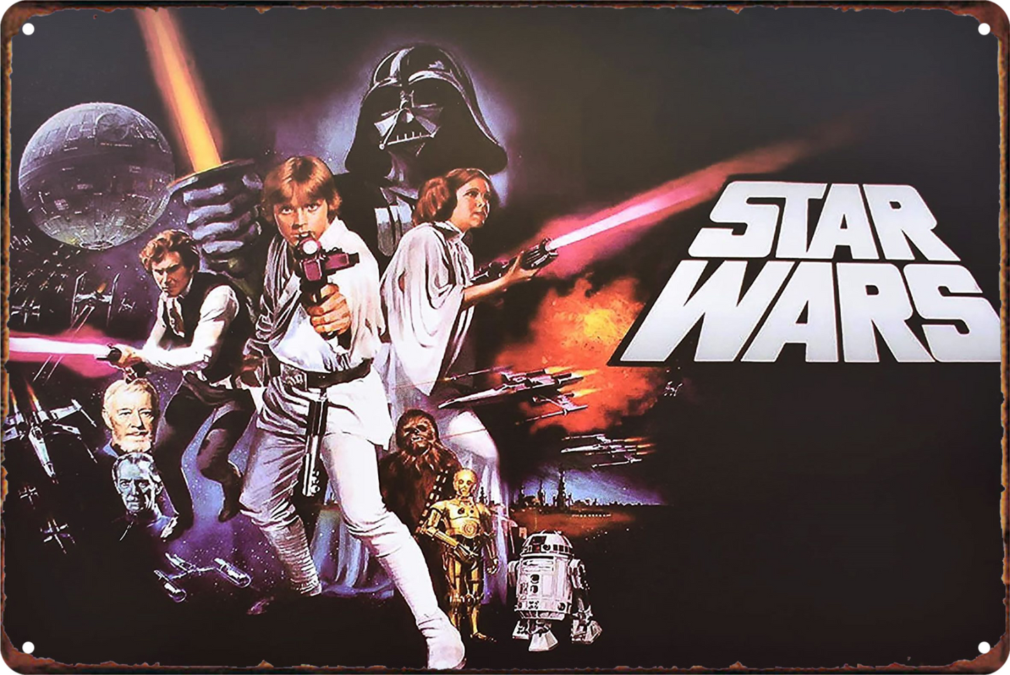 Star Wars Tin Sign Rustic Look  Retro 20x30cm