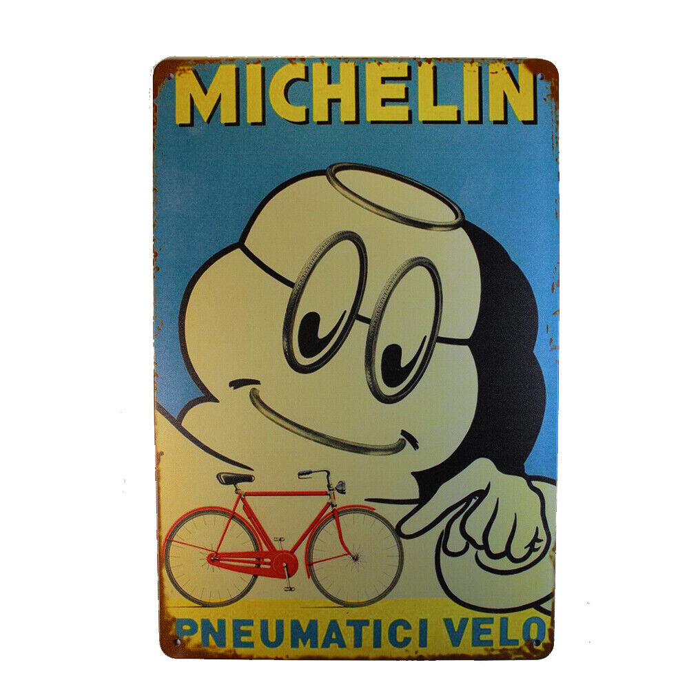 Tin Sign Michelin Penumatici Velo Sprint Drink Bar Whisky Rustic Look