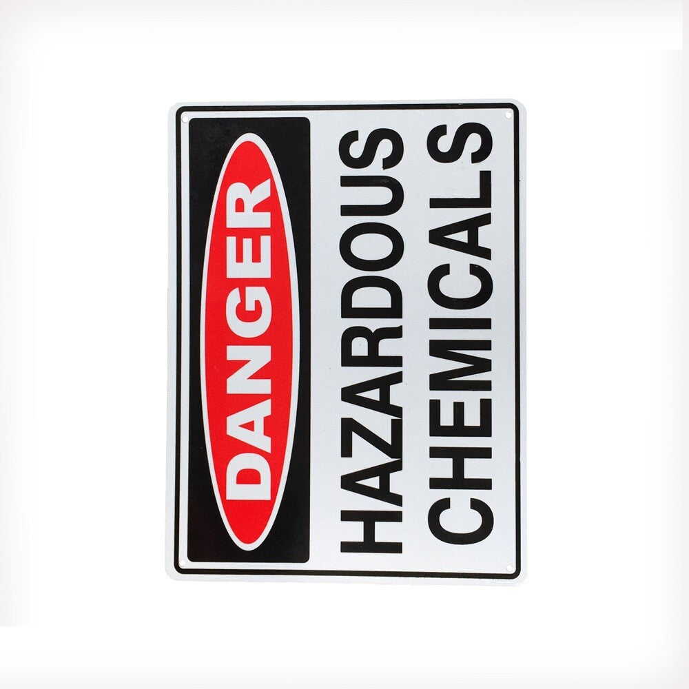 Warning Danger Sign Hazardous Chemicals 200x300mm Safe Industry Metal Notice