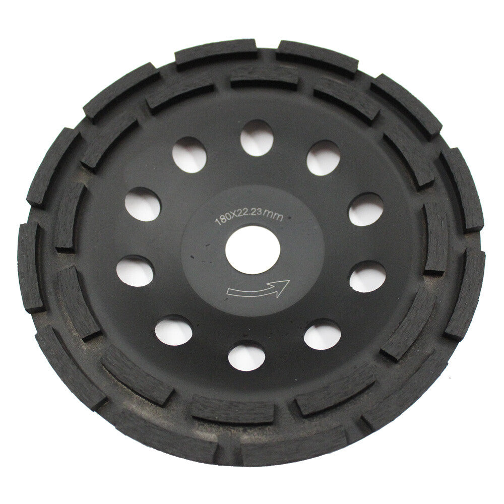 180mm Diamond Grinder Wheel Disc Grinding Double Row Stone Brick Concrete 24 Seg