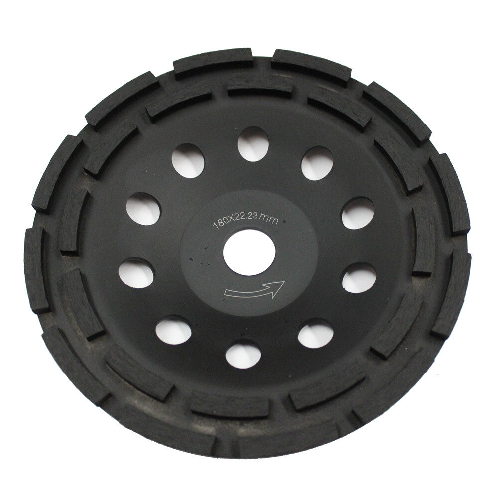 180mm Diamond Grinder Wheel Disc Grinding Double Row Stone Brick Concrete 24 Seg