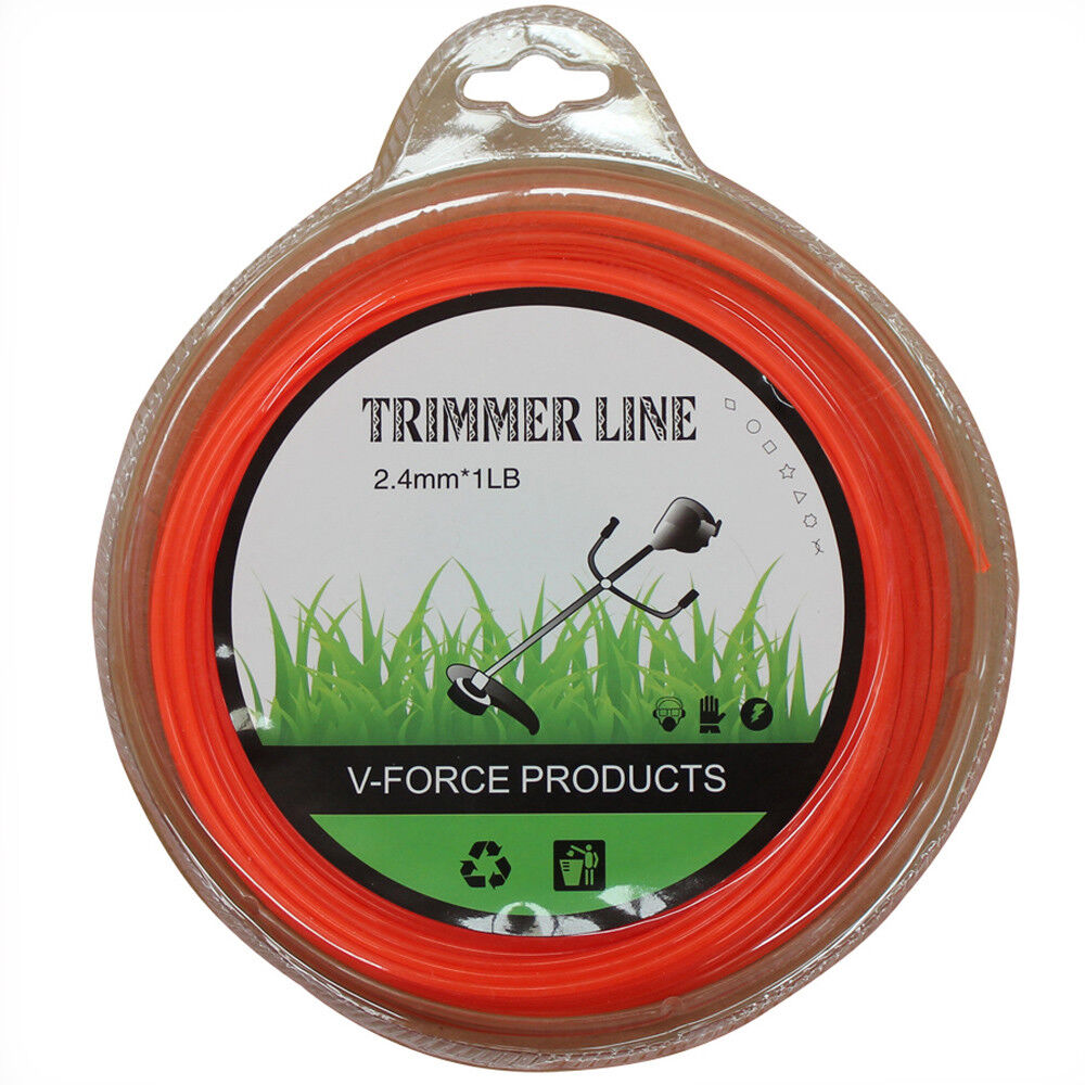 2.4mm 1lb Line Trimmer Cord 90m Round Whipper Snipper Brush Cutter Garden Mower