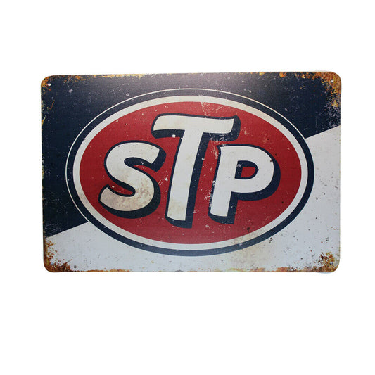 Tin Sign Stp Blue&white Sprint Drink Bar Whisky Rustic Look