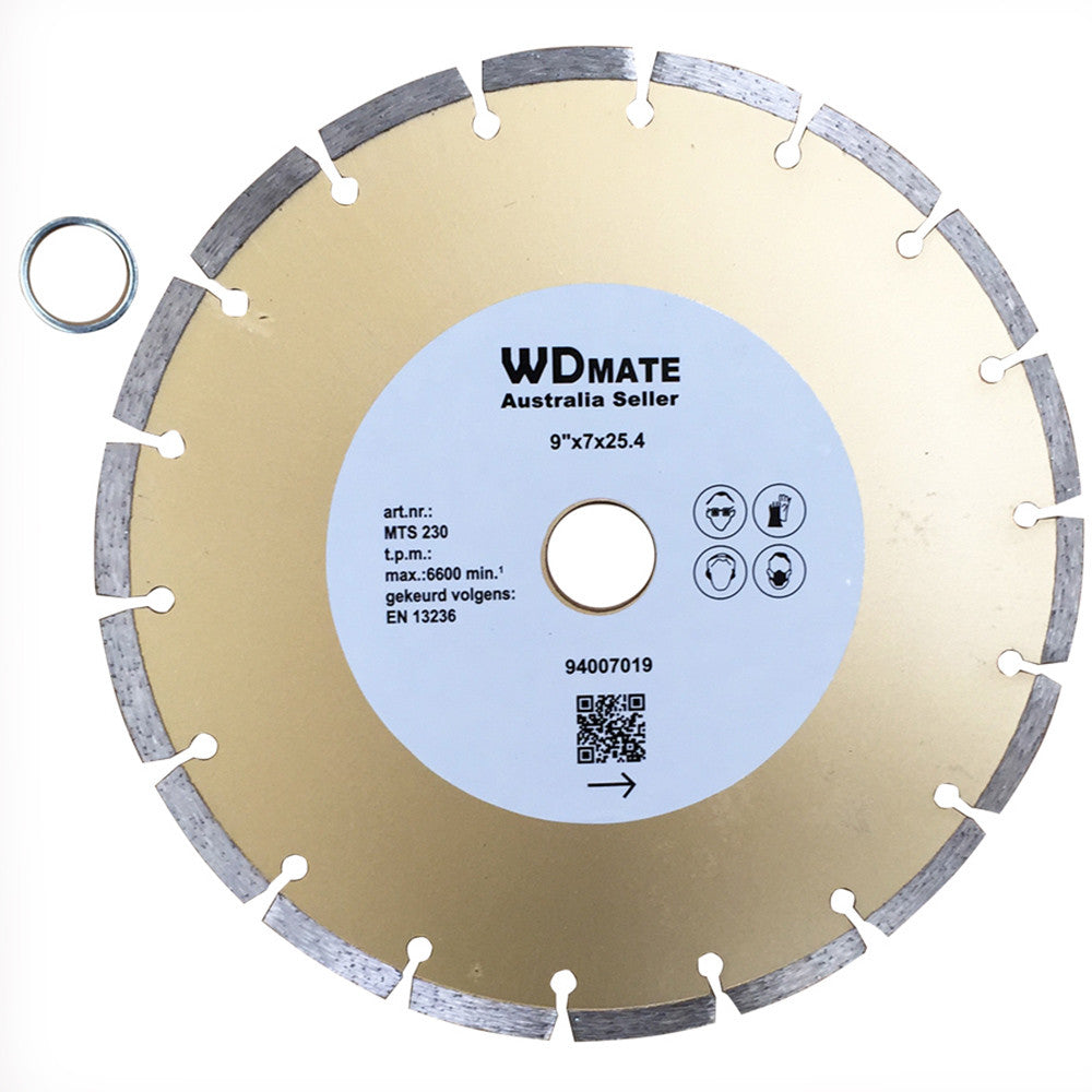 230mm Dry Diamond Cutting Disc 9″ Segment Saw Blade 2.6*7mm 25.4/22.23mm Tile