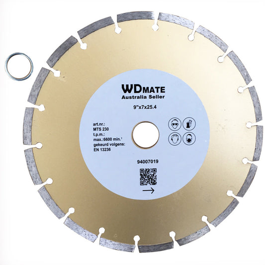 230mm Dry Diamond Cutting Disc 9″ Segment Saw Blade 2.6*7mm 25.4/22.23mm Tile