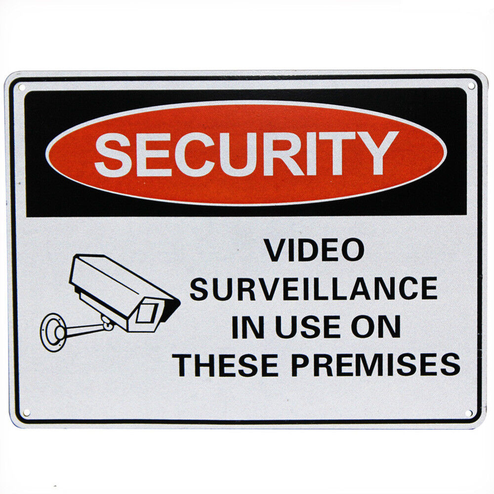 Warning Security Notice Sign Video Surveillance In Use 200x300mm Cctv Safety