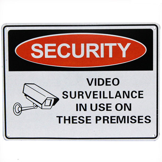 Warning Security Notice Sign Video Surveillance In Use 200x300mm Cctv Safety