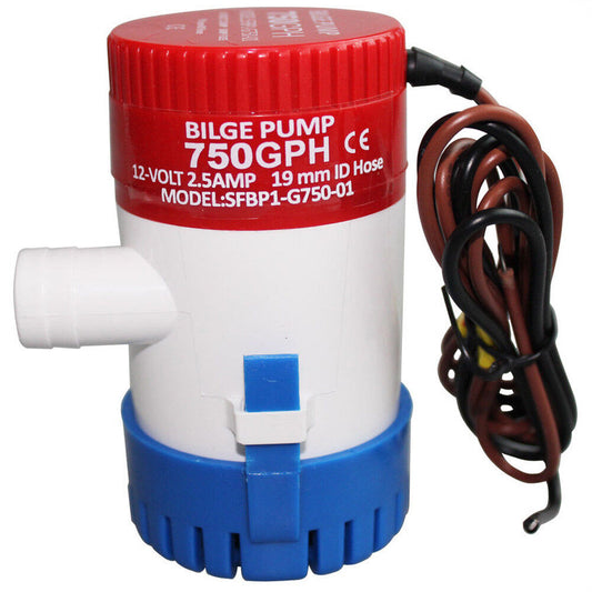 750gph 12v 2.5a Bilge Water Pump Submersible Boat Caravan Marine Yacht