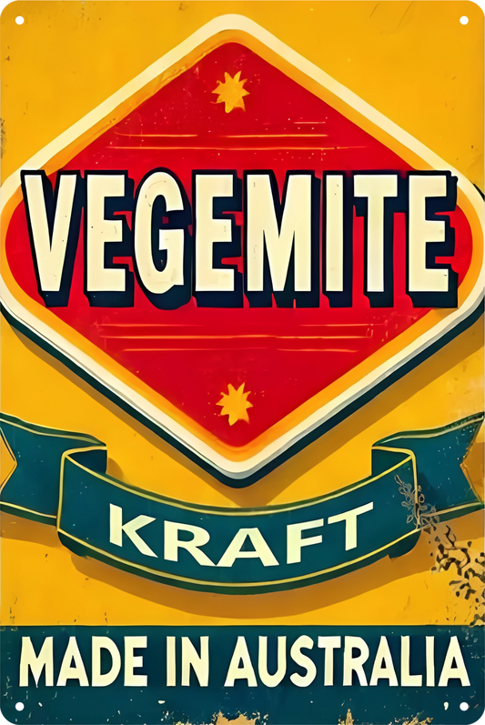 Vegemite Kraft Made In Australia Tin Sign Retro 20x30cm