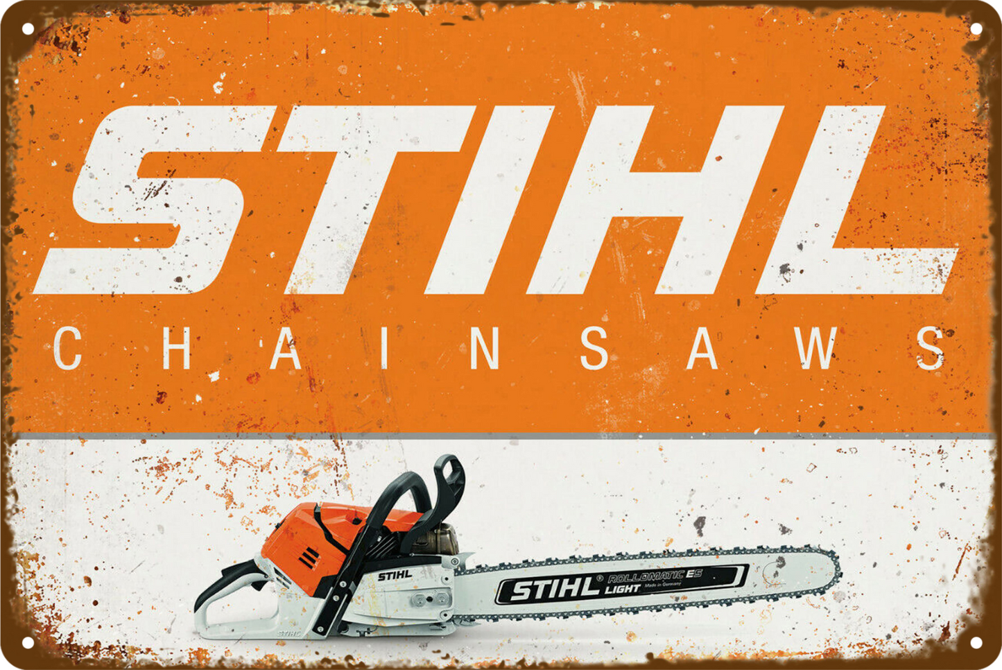 STIHL Chainsaws Tin Sign Retro 20x30cm
