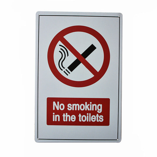 Tin Sign No Smoking In The Toilets Metal Sign Vintage Tin 200x300mm Metal