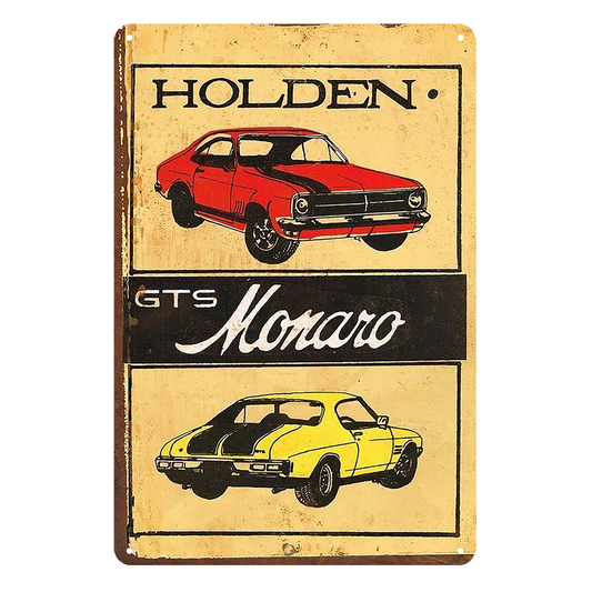 Holden Gts Monaro Rustic Metal Sign Vintage Tin Decorative Bar