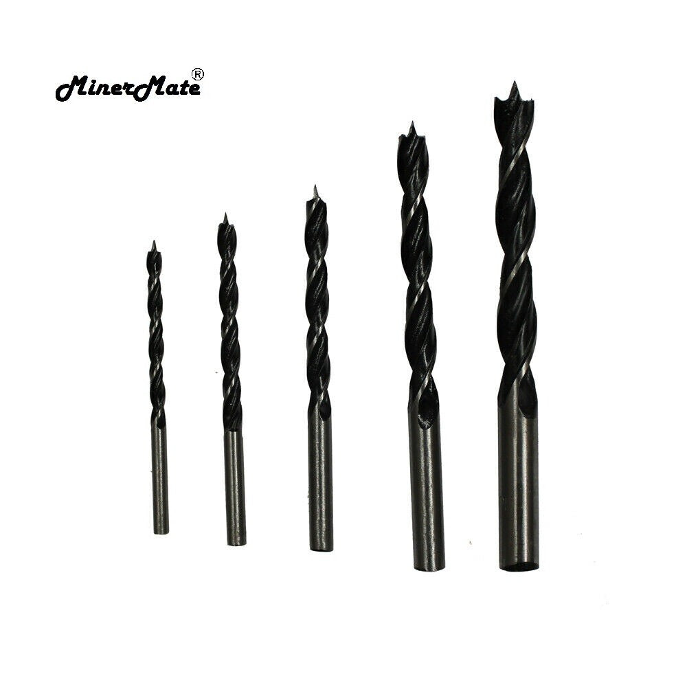 Black Drill Set 4-10mm Twist 5ppcs Woodwork Timber Metric Pro Quality