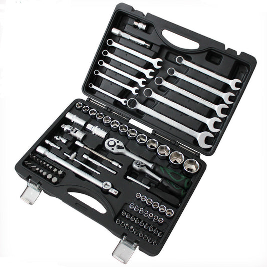 86pc Combo Socket Spanner Set 1/4″ 1/2″ Dr Ratchet Wrench Bit Jointcrv 20003020