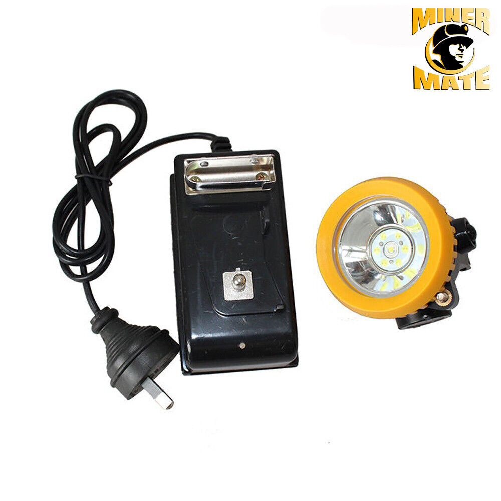 3500lx Miner Head Cordless Torch Lamp 1w Light Led Helmet Safety Power Camping