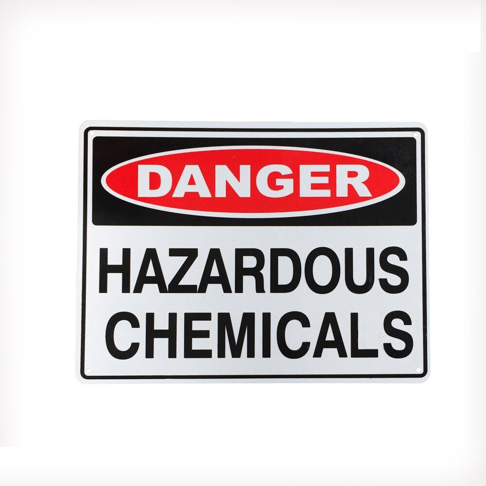 Warning Danger Sign Hazardous Chemicals 200x300mm Safe Industry Metal Notice