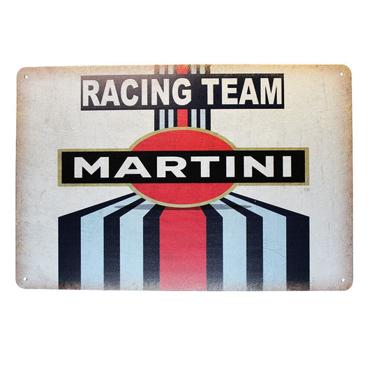 Tin Sign  Racing Team Martinisprint Drink Bar Whisky Rustic Look