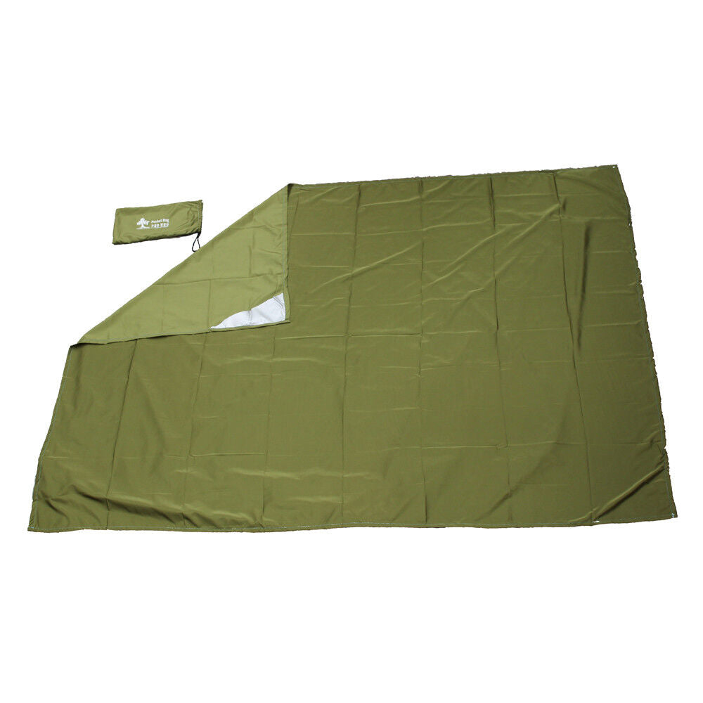 Beach Mat Blanket 1.5x2m No Sand Grass Pocket Soft Light Fast-dry Quality Green