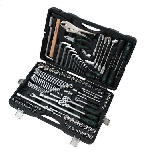 132pc Socket Set 1/4″ 3/8″ 1/2″ Dr Ratchet Star Bit Bar Joint Hammer Hd 20003026