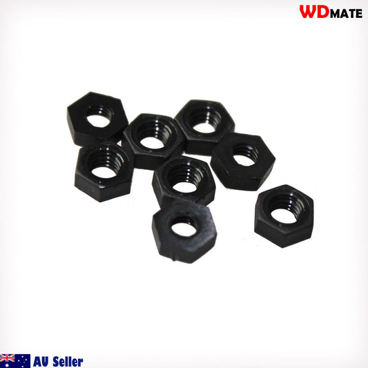 5x Nylon Nut M4x0.7mm Black Nuts Light Strong Electrical Insulating