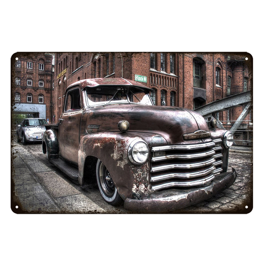 Chevrolet Rustic Metal Sign Vintage Tin Shed Garage Bar