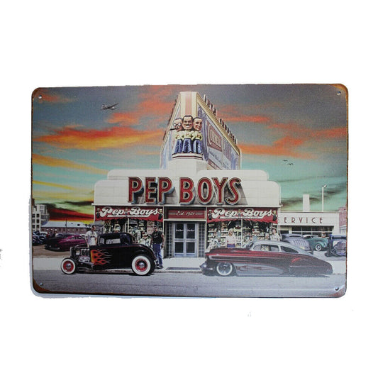 Tin Sign Pep Boys Sprint Drink Bar Whisky Rustic Look