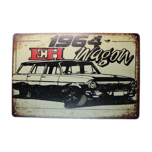 Tin Sign 1964 Eh Mwagon Sprint Drink Bar Whisky Rustic Look