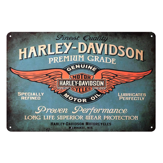 Harley-davidson Auto Car Motor Cycles Rustic Metal Sign Vintage Tin