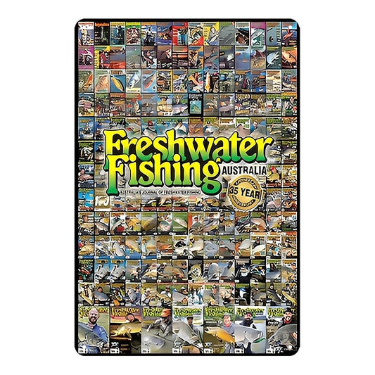 Freshwater Fishing Australia 35 Years Afn Fish On Tin Sign Vintage